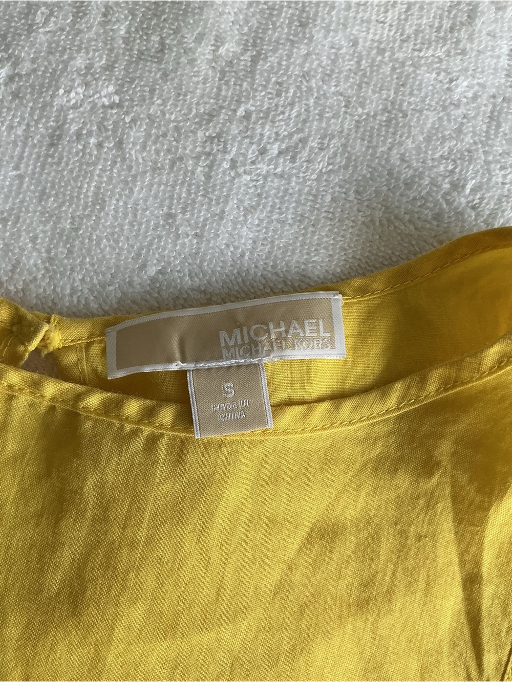 Michael Kors Bright Yellow Linen Tank Top - Picture 7 of 9